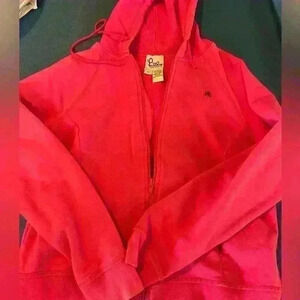 VINTAGE Y2K LILLY PULITZER sweat HOODIE pink zip- SIZE medium